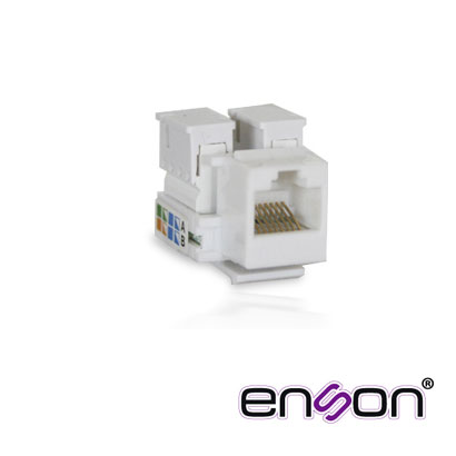 CONECTOR JACK RJ45 CAT5E 90GRADOS ENSON ENS-JC5WH BLANCO